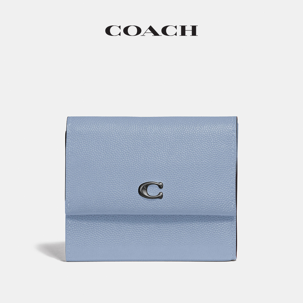 COACH/蔻驰 新品女士小号翻盖钱包 雾色