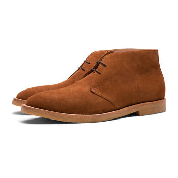 ThomWills沙漠靴英伦反绒真皮男靴Desert boot马丁靴短靴 金棕反绒E034 7.5/41码,降价幅度28.1%