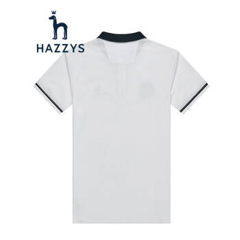 【温网系列】哈吉斯HAZZYS 夏季T恤衫男简约修身纯色POLO衫ASTZE09BE63 白色WT 185/104A 52