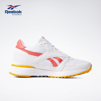 Reebok锐步官方 BRIDGE 2.0 女子网面运动低帮复古休闲鞋 FZO08 DV8205_白色/黄色 37,降价幅度43.6%