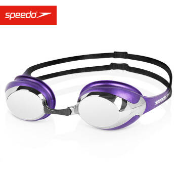 Speedo/速比涛  泳镜 男女士镀膜防雾 电镀高清防水大视野游泳眼镜装备 时尚舒适平光 802773-8581 紫色 *2件,降价幅度50.3%