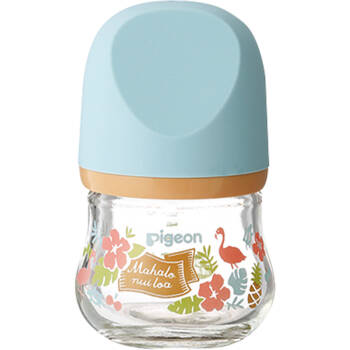 贝亲 (Pigeon) 奶瓶 玻璃奶瓶 新生儿 宽口径玻璃奶瓶 婴儿奶瓶 臻宝奶瓶 80ml 自然实感SS码奶嘴
