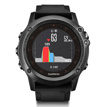 佳明（GARMIN）飞耐时3HR光电心率户外跑步智能手表炫酷黑光学心率手表fenix3 中文版