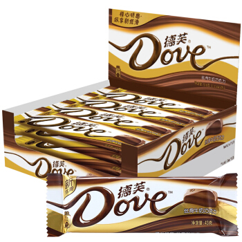 德芙（Dove）德芙丝滑牛奶巧克力 43gx12条 办公室休闲零食 婚庆糖果员工福利