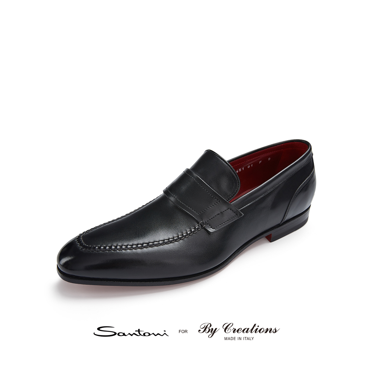 santoni for by creations进口固特异皮鞋男士商务休闲真皮乐福鞋