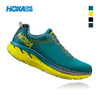 HOKA ONE ONE男克利夫顿5缓冲平衡公路跑步鞋Clifton5支撑透气轻便运动鞋 加勒比海色/暴风蓝 US 9 /270mm,降价幅度20%