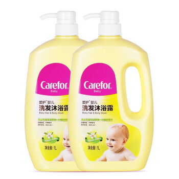 爱护（Carefor）婴儿洗发沐浴露新生婴幼儿童宝宝专用洗发水沐浴露乳二合一无泪配方小孩洗发精 洗发沐浴二合一1L*2+凑单品