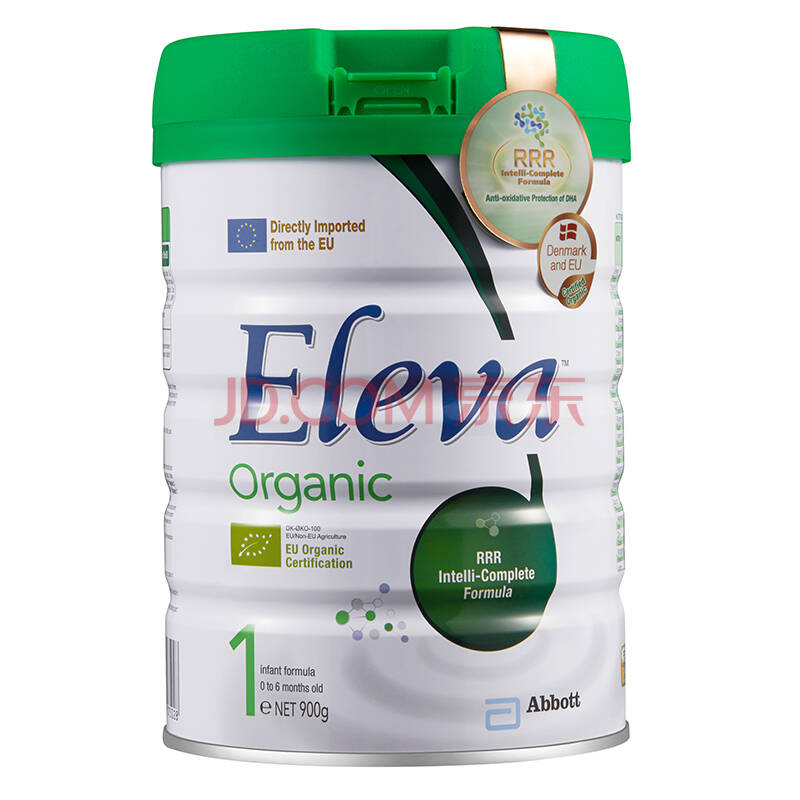 雅培(Abbott) Eleva菁挚(原菁智)有机婴幼儿配方奶粉 1段900g/罐 丹麦原装进口