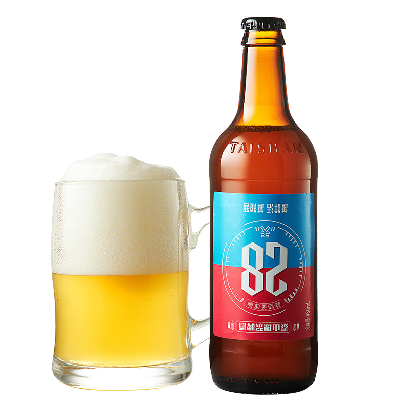 泰山原浆啤酒9度泰山原浆28天啤酒瓶装整箱啤酒450ml6瓶泰山啤酒2件