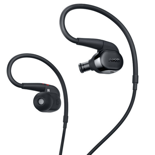 AKG N30 耳挂入耳式耳机 手机耳机 圈铁混合 高解析可换线 HIFI音乐 亮黑色,降价幅度34.3%