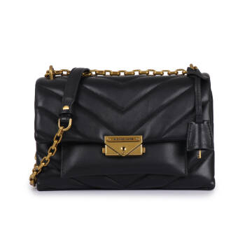 MICHAEL KORS 迈克·科尔斯  MK女包 CECE系列 女士黑色皮革中号单肩斜挎包 30F9A0EL2L BLACK,降价幅度25.5%