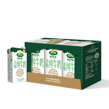 阿尔乐 arla 阿尔乐全脂牛奶康美包200ml× 24盒 *3件