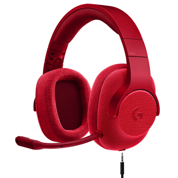 罗技（G）G433 7.1有线环绕声游戏耳机麦克风 电脑电竞耳机耳麦 头戴式 红色,降价幅度45.8%