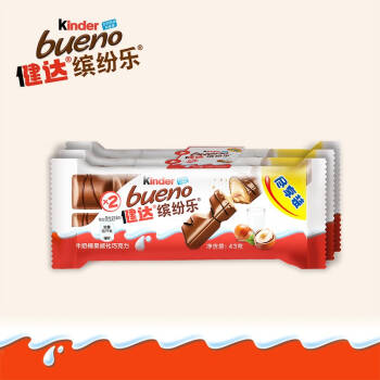 费列罗（Ferrero Kinder）健达缤纷乐牛奶榛果威化巧克力 办公室休闲零食过年年货 2条装x3