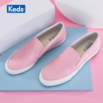 Keds 女鞋低帮一脚蹬帆布鞋粉色韩版潮流学生鞋子休闲鞋百搭WF59541 粉色 38,降价幅度16.1%