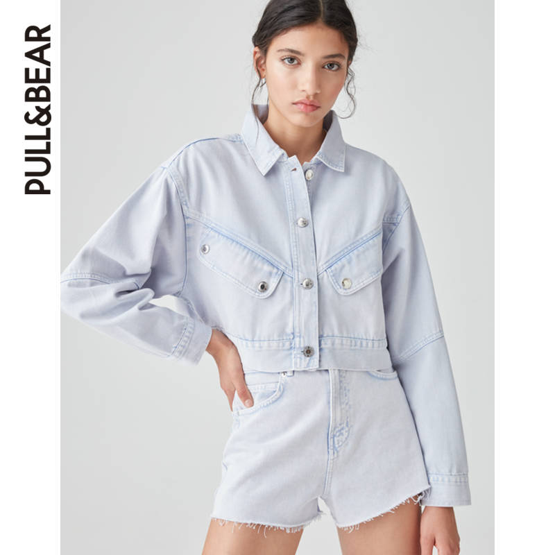 PULL&BEAR 紫色牛仔外套 05713346,降价幅度50.2%