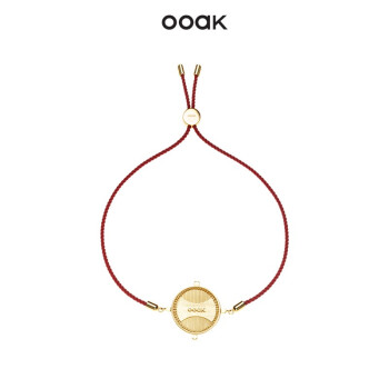 OOAK19年新年发财系列飞猪钱币手绳本命年红绳好运手链 金色,降价幅度20%