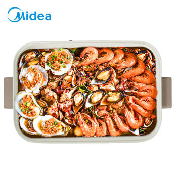 美的（Midea）网红多功能锅料理锅电烧烤锅电火锅烧烤炉家用加深火锅盘MC-DY3020Power101-HGP,降价幅度29.3%