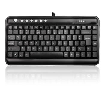 双飞燕（A4TECH）KL-5 键盘 有线键盘 办公键盘 便携小键盘  笔记本键盘 USB接口 黑色,降价幅度24.6%