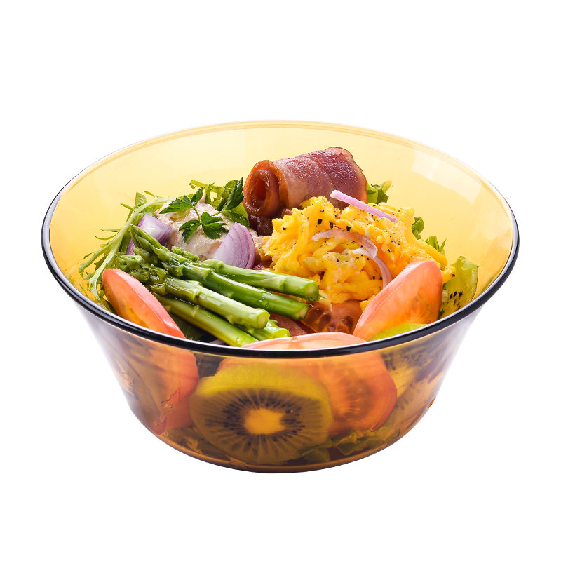法国DURALEX进口钢化玻璃饭碗沙拉碗910ml琥珀色泡面碗汤碗烘焙,降价幅度40.8%