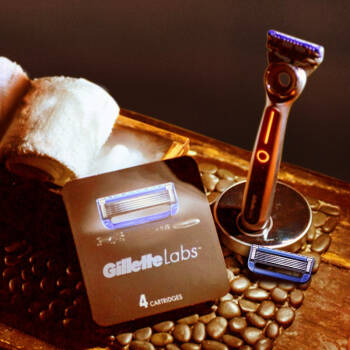 吉列（Gillette） 剃须刀刮胡刀手动 发热石SPA级剃须先锋 5层超薄刀片 LABS热感