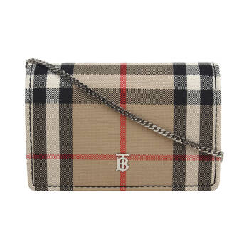 BURBERRY 巴宝莉 女士黑色Vintage格纹卡片夹卡包 80169821