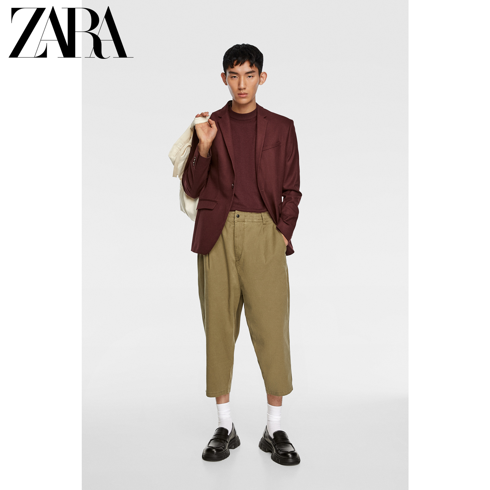 ZARA新款 男装 纹理套装西装外套00706374606,降价幅度71.5%