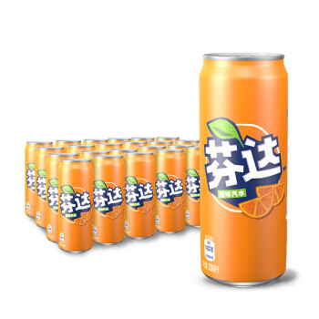 芬达 Fanta 橙味 摩登罐汽水 碳酸饮料 330ml*24罐 整箱装  可口可乐公司出品 新老包装随机发货