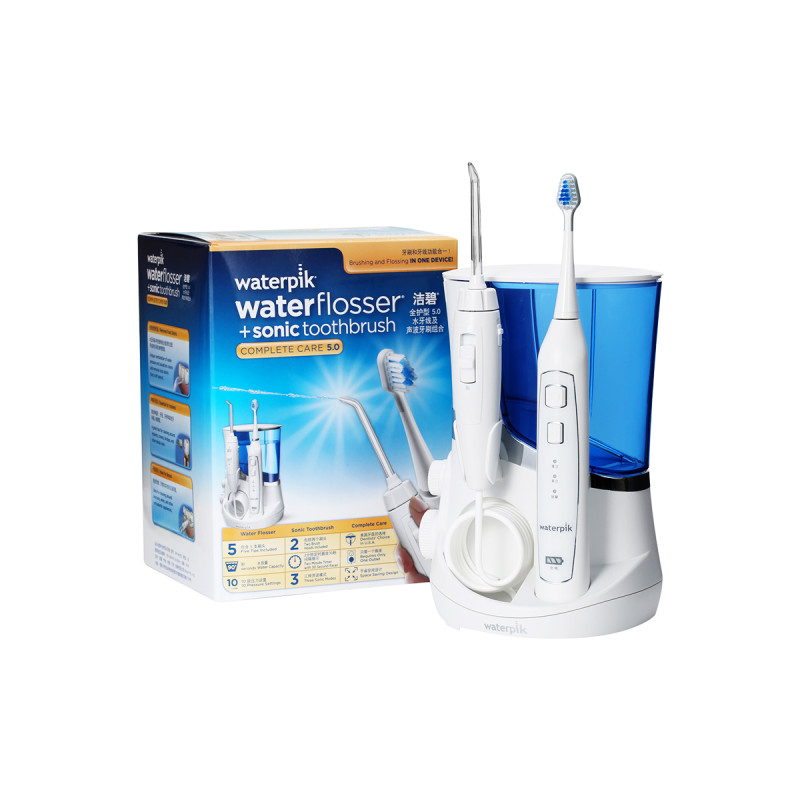 洁碧(waterpik)冲牙器/水牙线/洗牙器/洁牙机 家用台式搭配声波电动