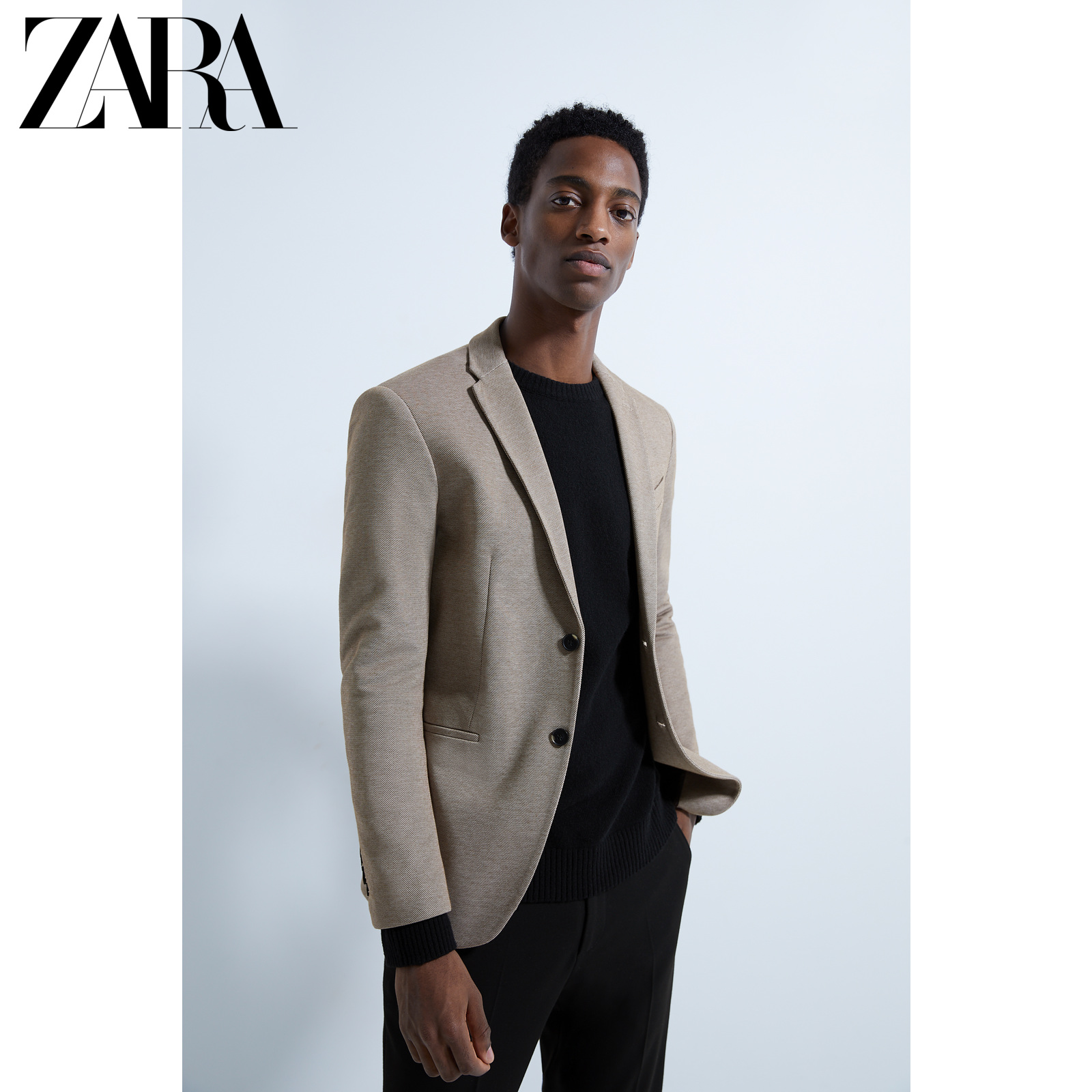ZARA 新款 男装 基本款纹理西装外套 01608301707,降价幅度50.1%