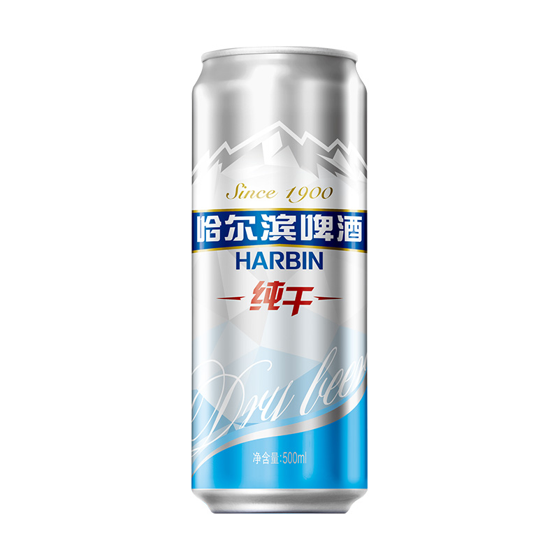Harbin Beer/哈尔滨纯干单听500ml,降价幅度47.9%