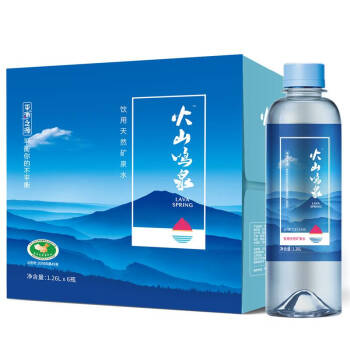 火山鸣泉 饮用天然矿泉水经典1.26L*6瓶/箱 含天然小苏打 弱碱性 整箱 *3件,降价幅度51.8%