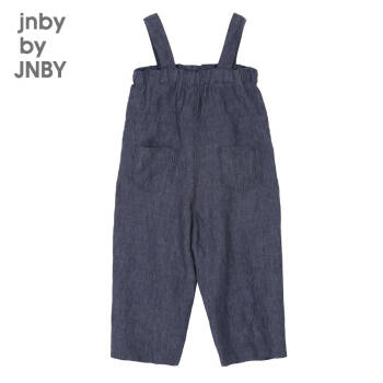 jnby by JNBY童装2019秋冬新款舒适棉麻背带裤1J7351480 蓝杂灰076 140cm