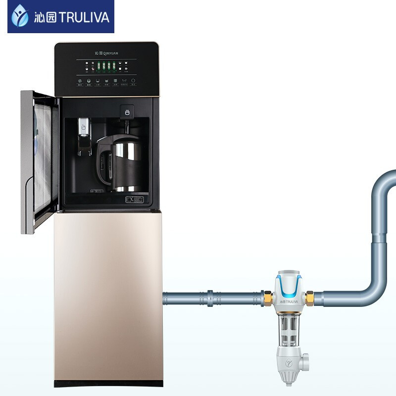 沁园(truliva)饮水机家用立式过滤冷热直饮机 净水器加热直饮净饮一体