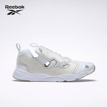 Reebok锐步男女复古休闲鞋FURYLITE 网面情侣跑步鞋FU9077/FU9079 FU9079_米白色 37.5,降价幅度45.1%