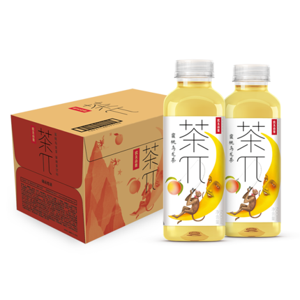 农夫山泉茶兀500ml*15瓶整箱批茶派蜜桃乌龙西柚茉莉果味茶π饮料 *2件