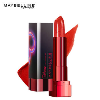 美宝莲 MAYBELLINE 迪士尼限量版 黑魔方绝色持久唇膏 缎光 233 鲜番茄色 3.9g *2件