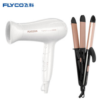 飞科(FLYCO)电吹风FH6232+烫发器FH6878造型套装