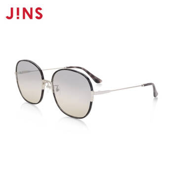 JINS睛姿19款金属时尚方框男女通用太阳镜墨镜防紫外线UMF19S078 93灰色玳瑁