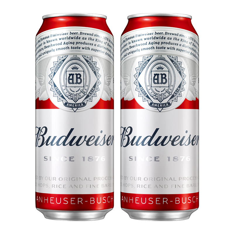 Budweiser/百威小麦醇正啤酒500ml*2听