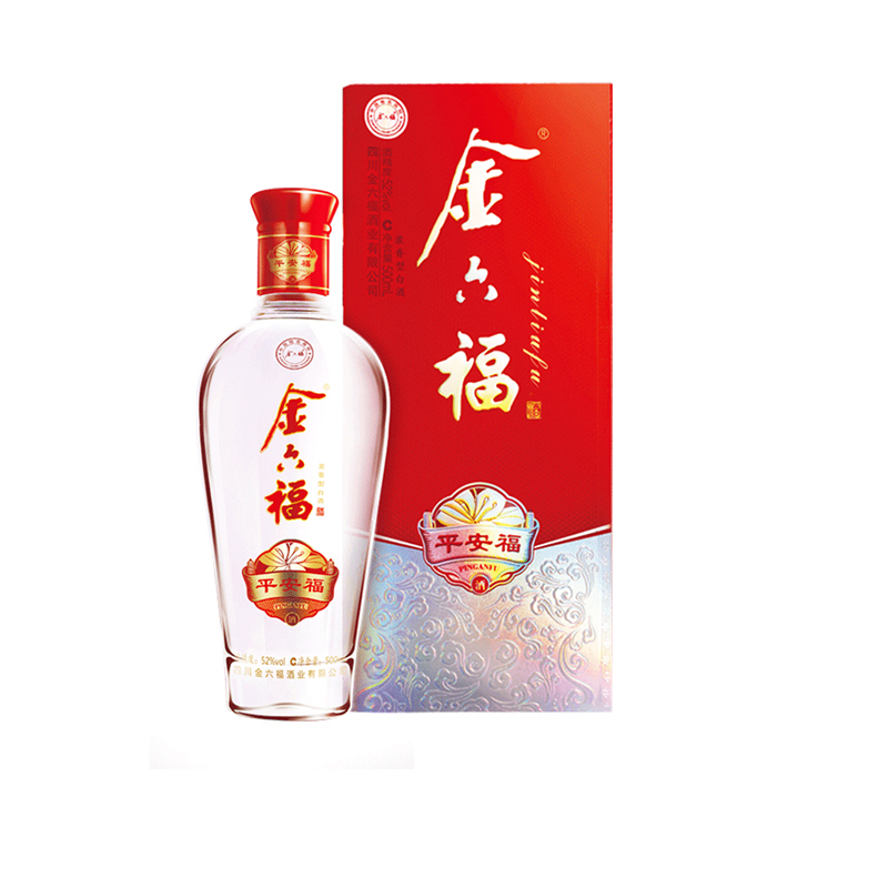 金六福 平安福 52度浓香型 单瓶装500ml 白酒 喜酒