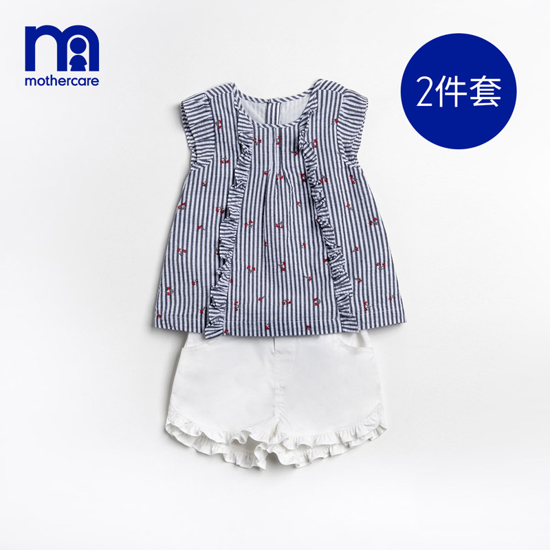 mothercare英国新款女婴背心套装女宝宝衣服中小女童休闲外出套装