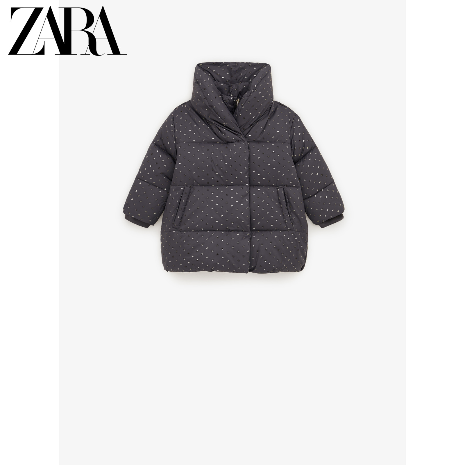 ZARA 女婴幼童  保暖亮光细节围裹领羽绒外套01938573802,降价幅度67.7%