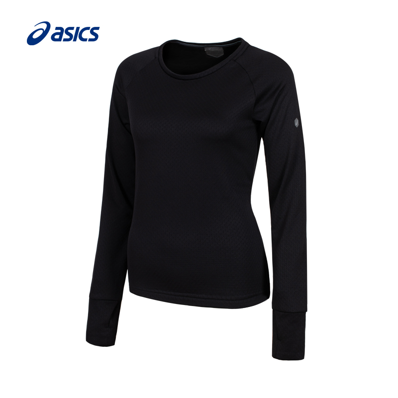 ASICS亚瑟士女式长袖圆领T恤舒适吸汗运动衫保暖卫衣2032A870-002,降价幅度45%