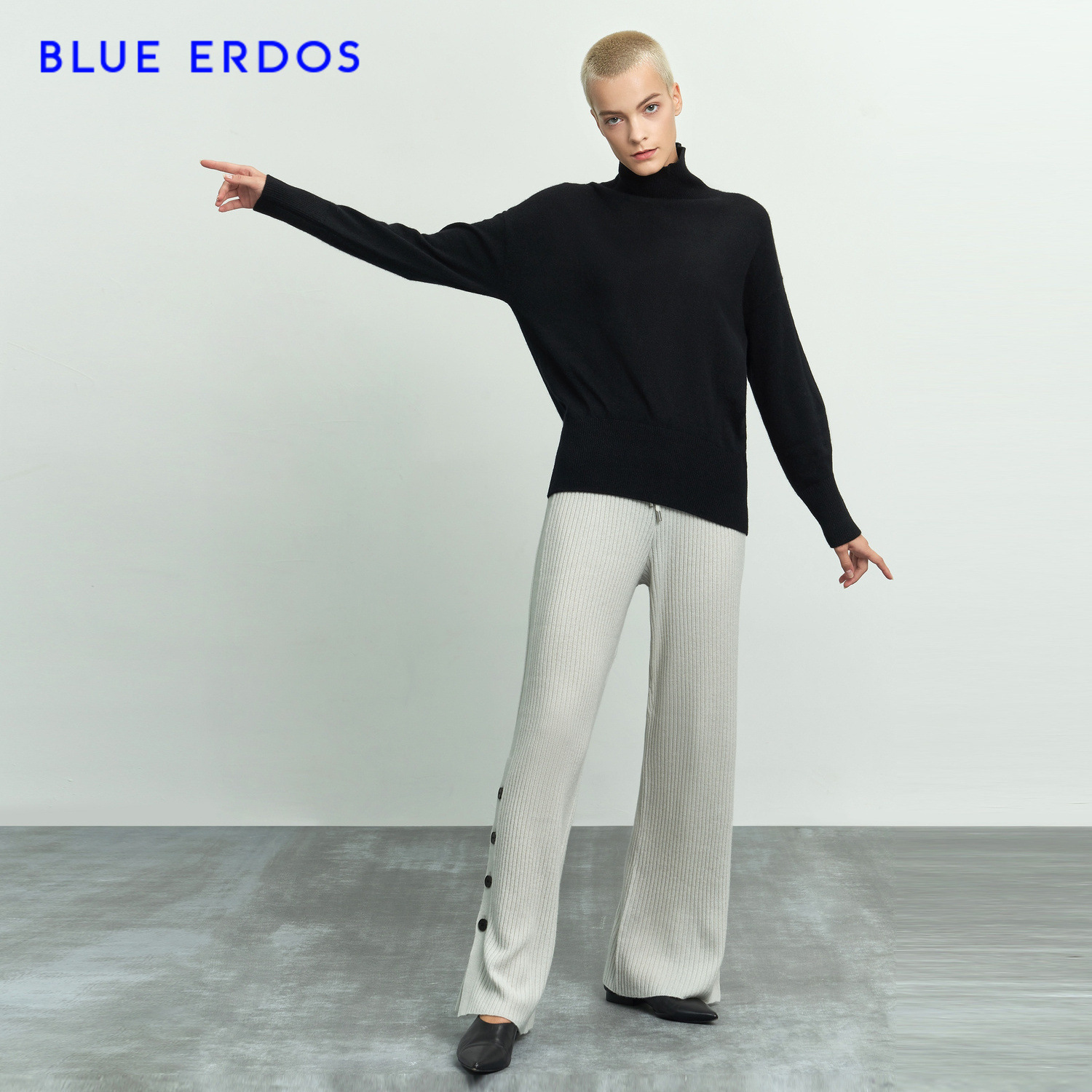 BLUE ERDOS 19秋冬新款羊绒衫半高领休闲羊绒针织衫保暖女羊绒衫