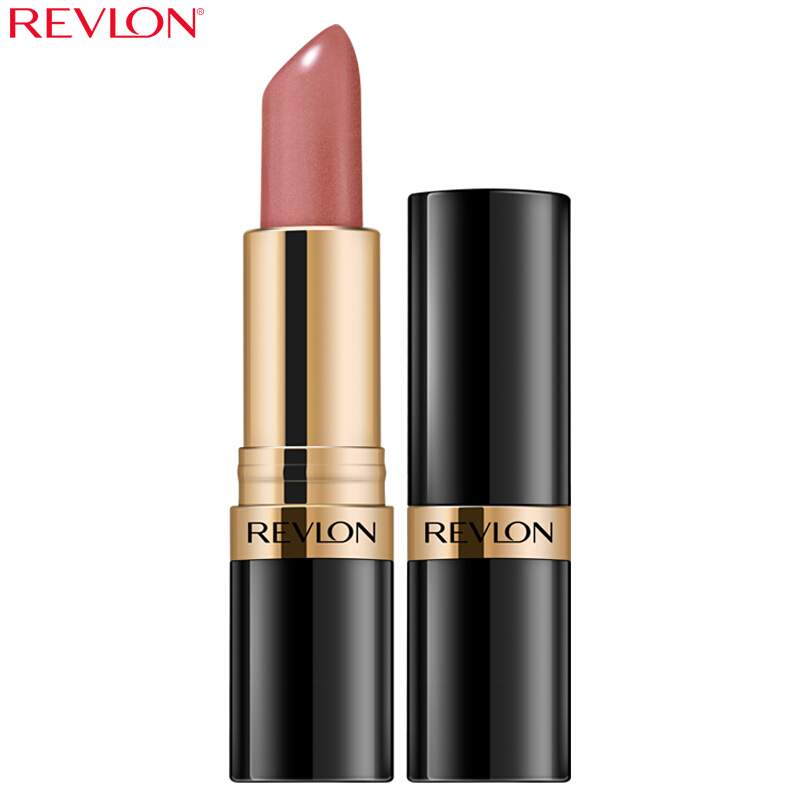 露華濃revlon口紅麗採黑管唇膏女士保溼滋潤啞光口紅豆沙色不掉色化妝