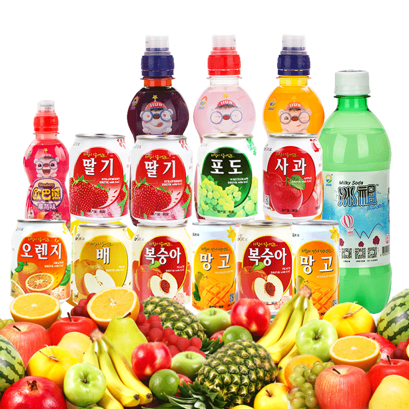 九日进口果汁 多口味含果肉果汁饮料 芒果果汁组合10罐装共2317ml *2