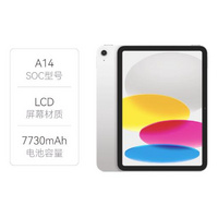 苹果： iPad 10 2022款 10.9英寸