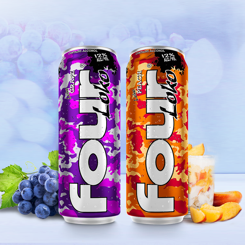 fourloko四洛克果酒four酒美国进口洋酒配制酒鸡尾酒 葡萄 水蜜桃