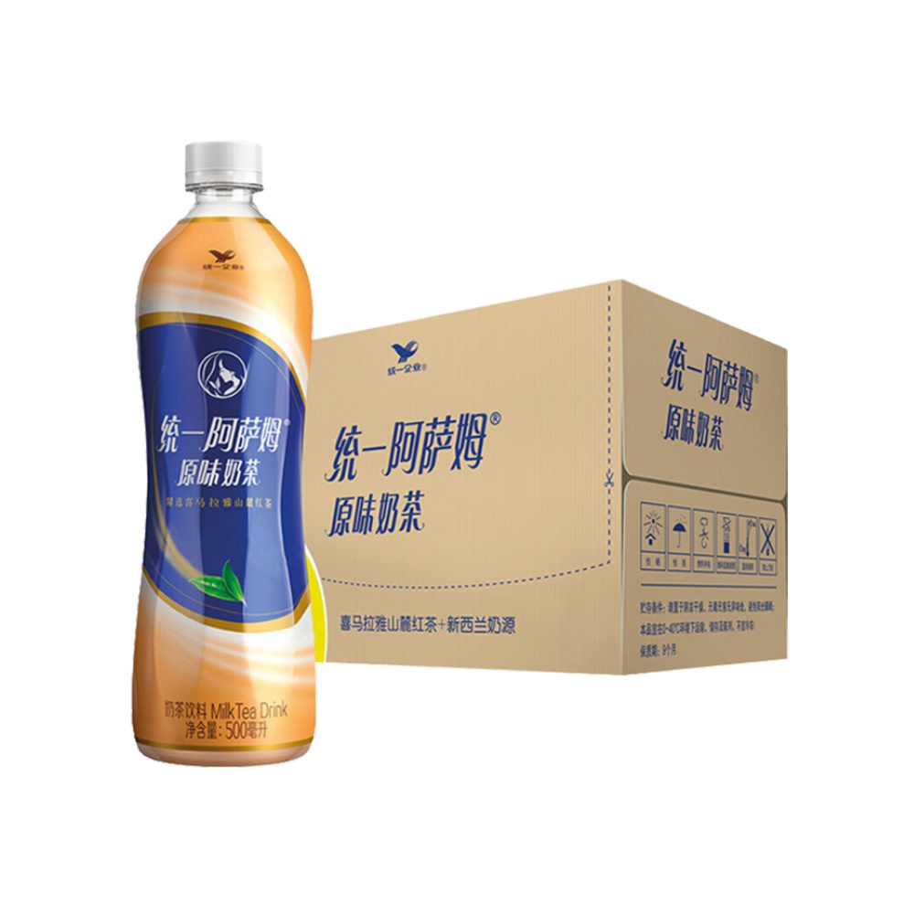 统一奶茶 阿萨姆奶茶 500ml*15瓶 茶饮料整箱瓶装网红饮品夏季 *2件
